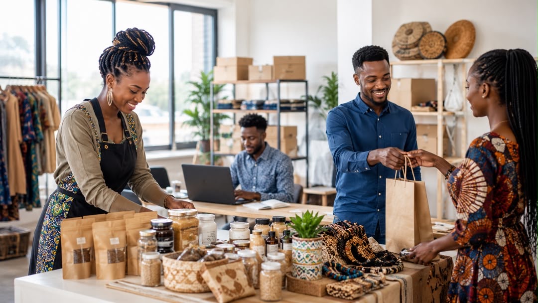 Entrepreneurs selling physical products through a marketplace